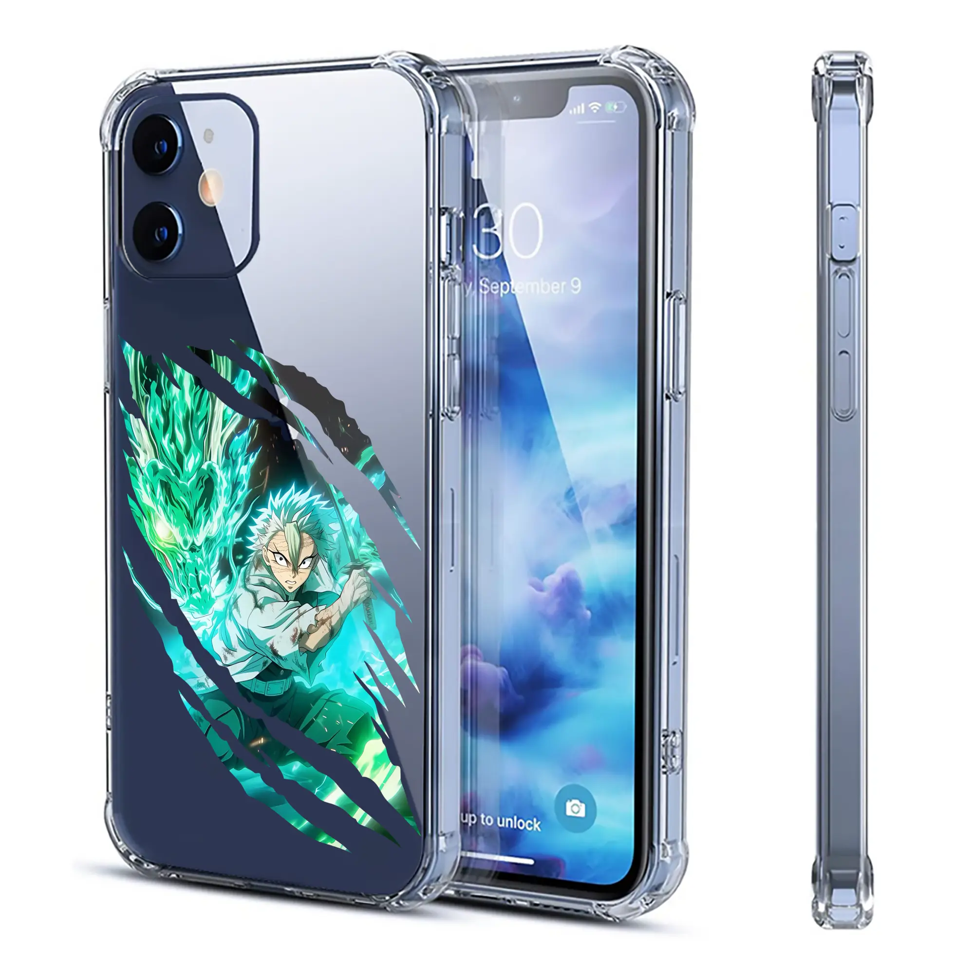 鬼滅の刃 グッズ,不死川 実弥 - IPhone 12シリーズ対応 ・ 透明スマホケース ・ クリアソフトケース ・ TPU素材 ・ 耐衝撃 ・ 高密着 ・ 防汚 防指紋 ・ 簡単着脱